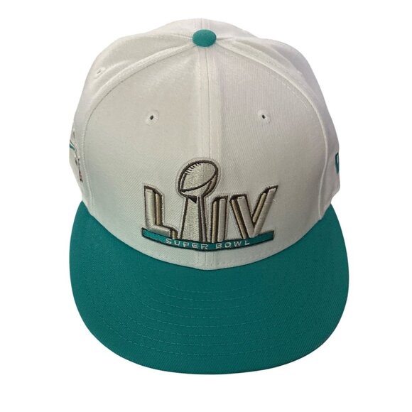 New Era NFL Super Bowl LIV 9Fifty Snapback Cap White/Teal - Picture 1 of 8